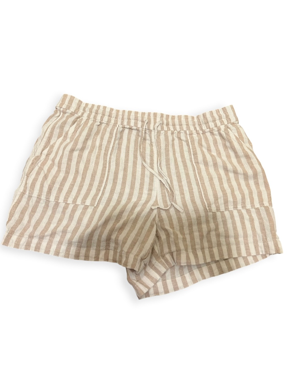 J.Crew Striped Linen Blend Pull-On Shorts Medium
